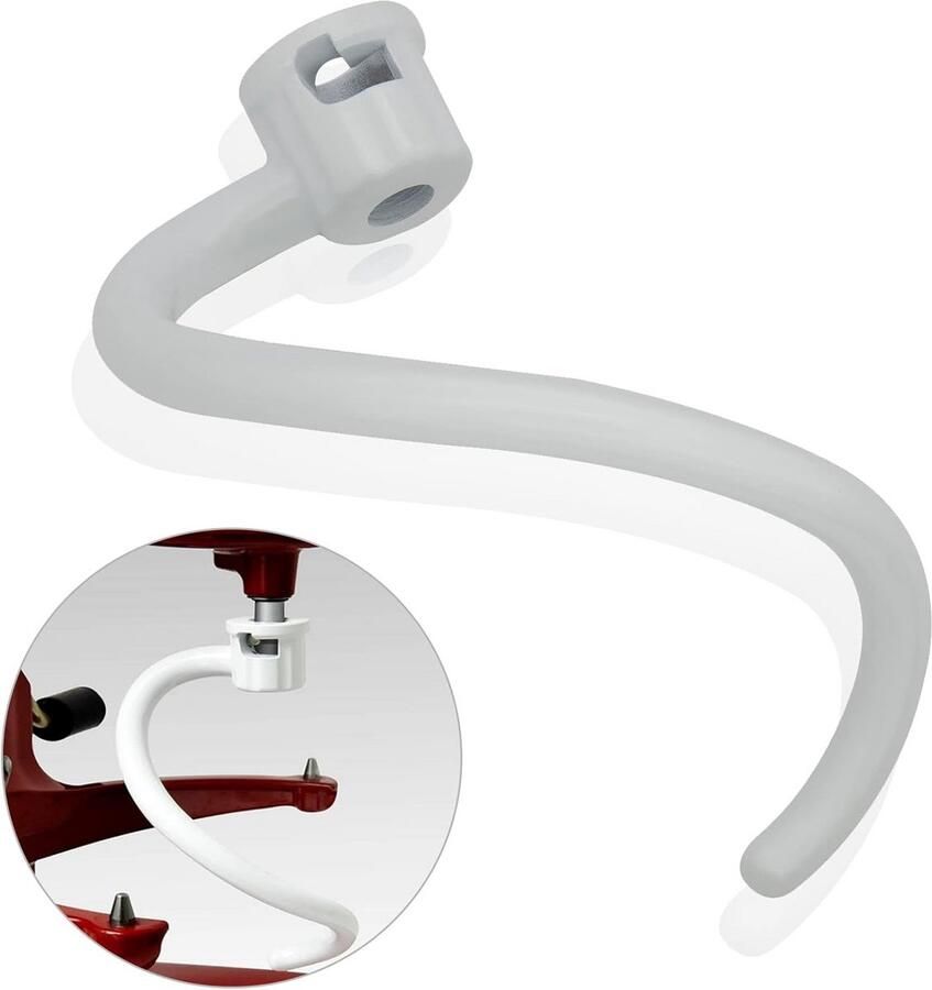 Deeg Haak Mixer Deeg Accessoire Brood Bakken Spiraalvormig Ontwerp 6 Quart Rood
