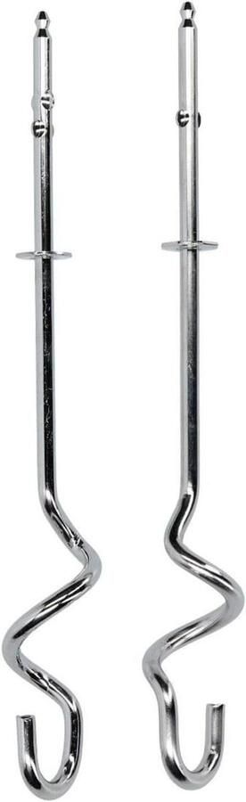 Deeg Haken Set Kneedhaken Mixer Brood Deeg Maken Metaal Constructie 220 mm Lengte Zilver