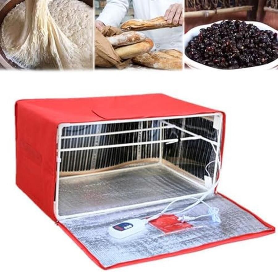 Deeg Riijskast Yoghurt Maker Perfect Bakken Precieze Temperatuur 40 x 32 x 32 cm Zwart