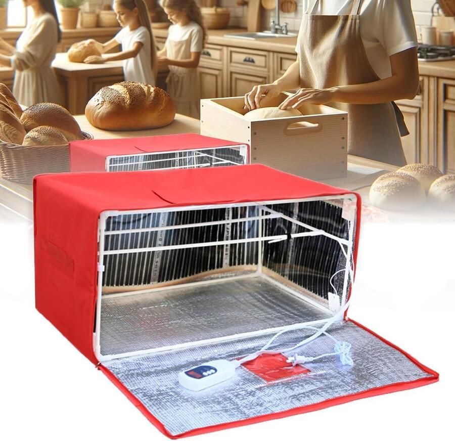Deeg Rijs Kasten Brood Fermentatie Bakken Thuis Constante Temperatuur 40x32x32CM Grijs
