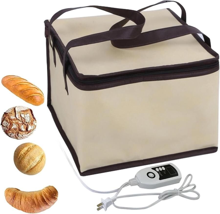 Deeg Rijsmachine Rijskist Brood Fermenteren Instelbare Temperatuur 41x41 cm Zwart