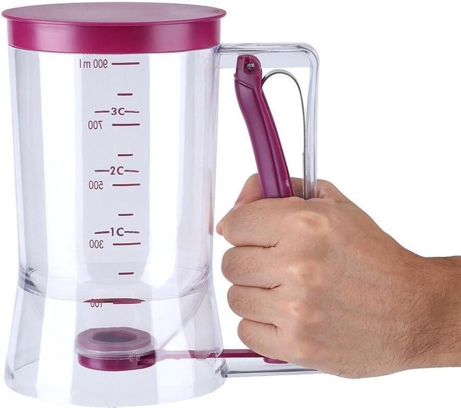Deegdispenser Beslag Maker Bakken Thuis Handmatige Bediening 900 ml Paars