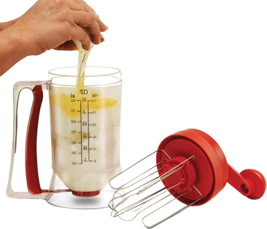 Deegdispenser Pannenkoekenspuit Bakken en Koken Verbeterde Uitvoercontrole 900 ml Wit