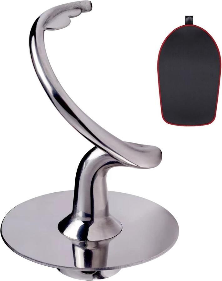 Deeghaak en mat Mixer accessoires Deeg kneden Vaatwasmachinebestendig 45-5 Quart Zilver