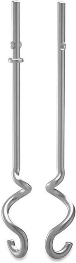 Deeghaak RVS Mixer Accessoire Deeg Kneden Vaatwasserbestendig 60 Gram Zilverkleurig