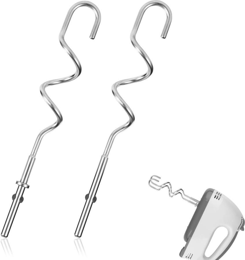 Deeghaken voor handmixer roestvrijstaal vervangend perfect voor deegmixen ShopVlot