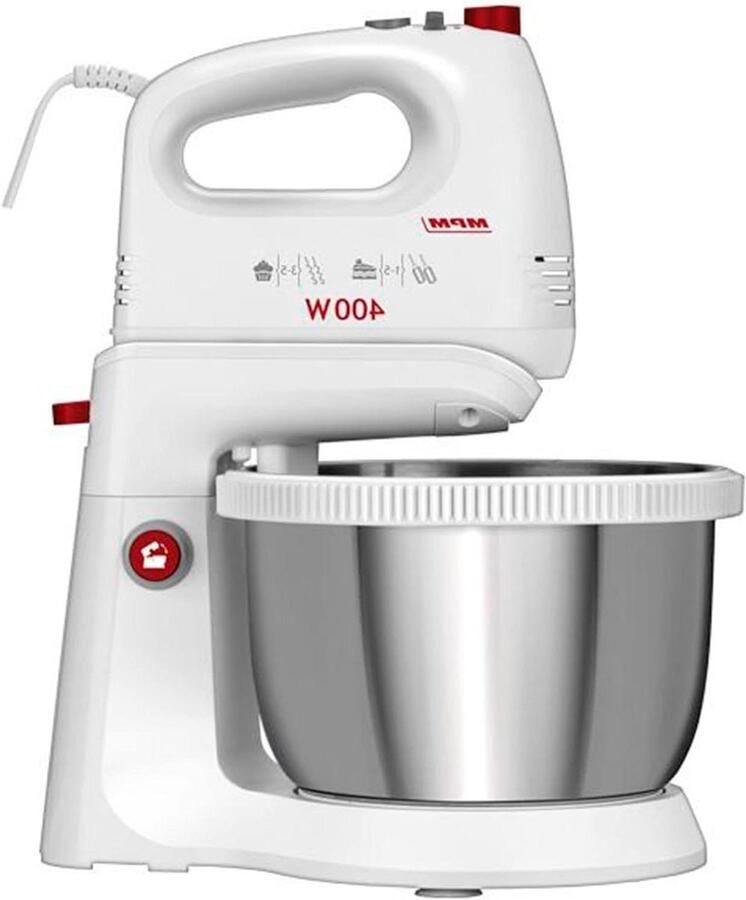 Deegkneder Keukenmixer Bakken en Koken Roterende Kom 3.5 Liter Wit