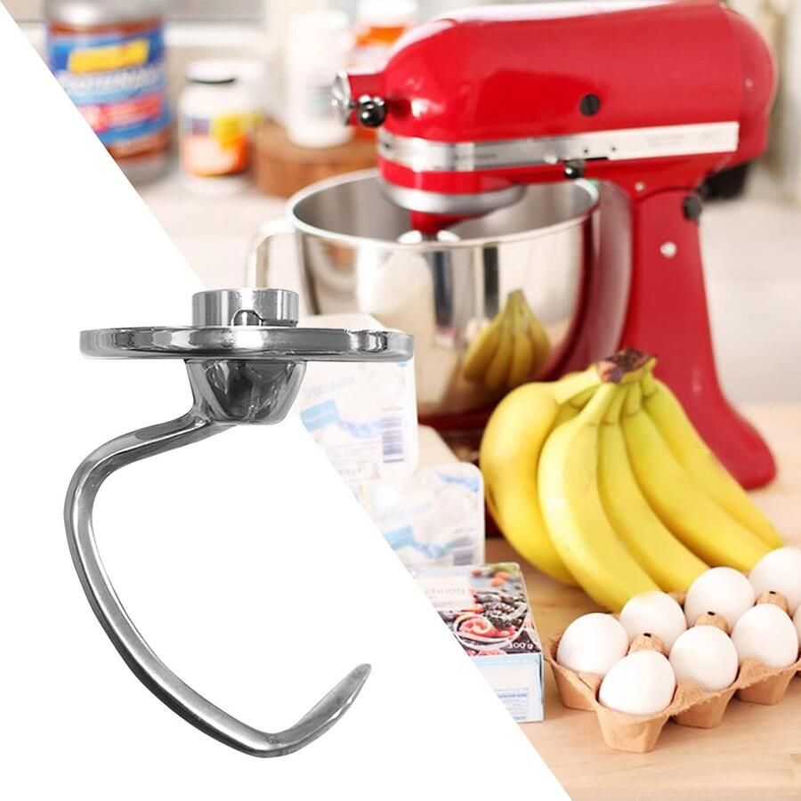 Deegkneedhaak RVS voor Keukenmixer 4.5 5QT Spiraal Kneedhaak voor Brood en Banket - Foto 1