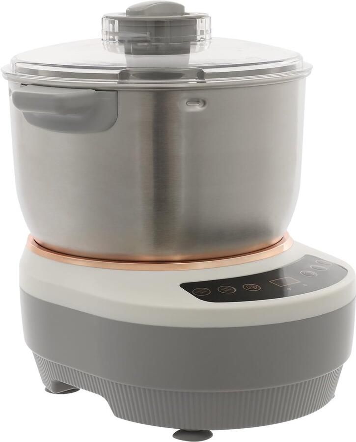 Deegkneedmachine Automatische mixer Brood bakken thuis Constante temperatuur functie 7 liter capaciteit Zilver grijs wit
