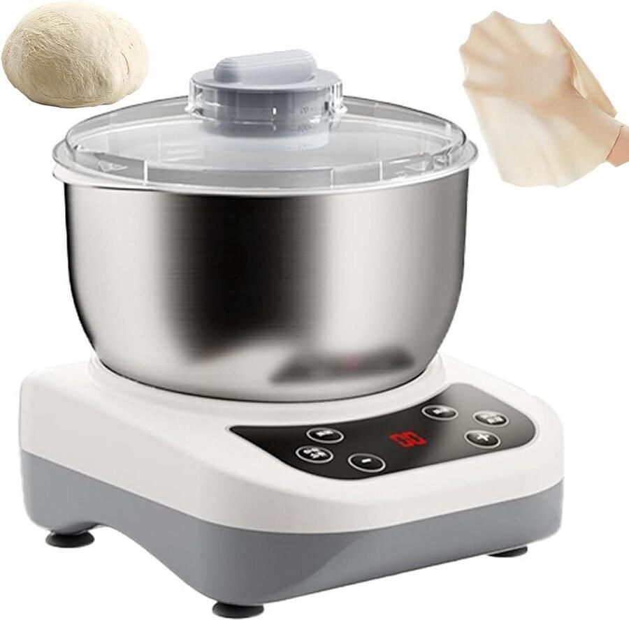 Deegkneedmachine Elektrische mixer Thuis bakken Fermentatiefunctie 9L Capaciteit Zwart