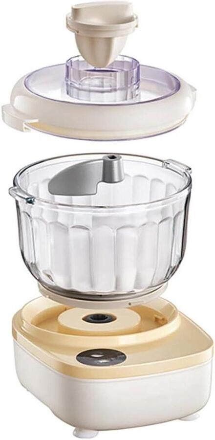 Deegkneedmachine Keukenmixer Bakken Multidimensionaal kneedmes 2 liter Wit