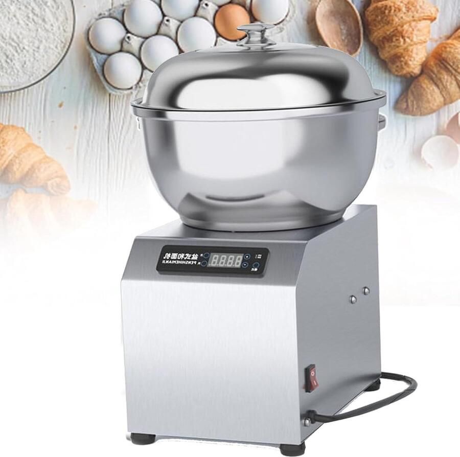 Deegkneedmachine Mixer Bakken Dubbele rotatie 5kg capaciteit Zilver
