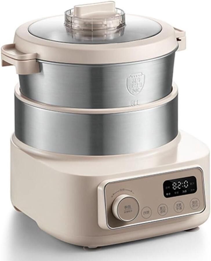 Deegmachine Deegmixer Zelf Bakken Intelligente Temperatuurregeling 5L Capaciteit Geel
