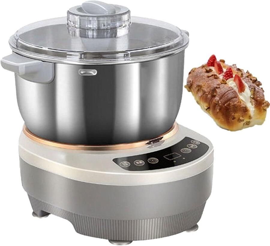 Automatische Kneedmachine Elektrische Mixer Brood Bakken Thuis Intelligent Touchpaneel 7 Liter Grijs