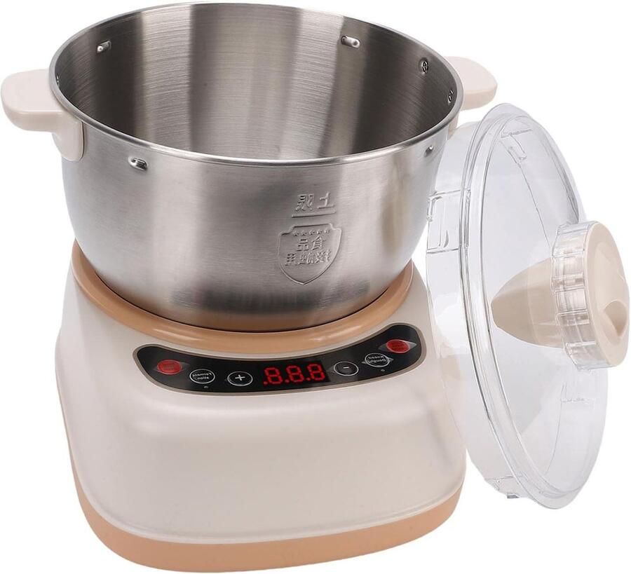 Elektrische Deegmaker Deegmixer Keukenmachine Brood Bakken Met Fermentatie 5L Kom Zilver