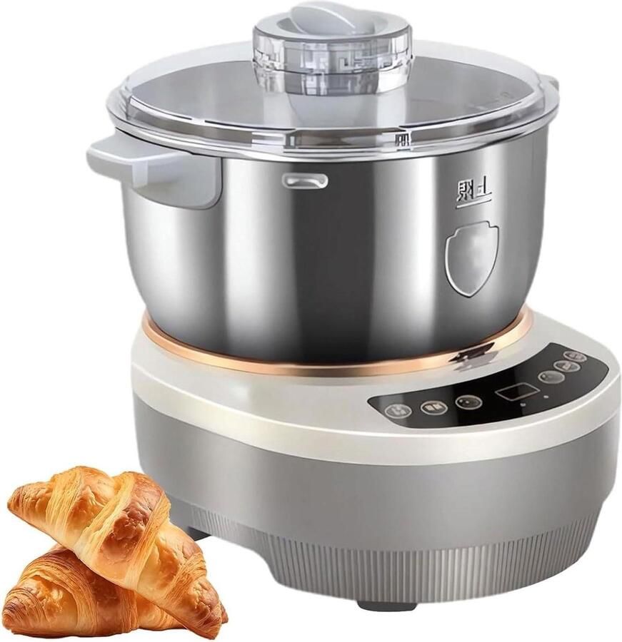 Deegmaker Broodmixer Thuis bakken Met fermentatie 5 liter Zilver