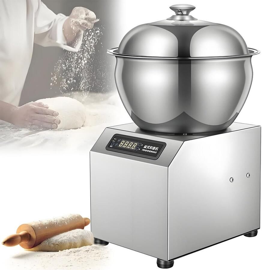 Deegmaker Deegmixer Brood Bakken Dubbele Rotatie Motor 5kg Capaciteit Zilverkleurig