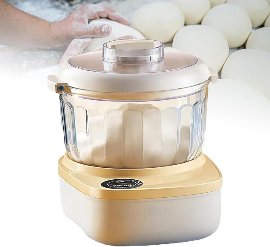 Deegmaker met fermentatie Broodmachine Kneedmachine Zelf Brood Bakken Automatische Kneedfunctie 2 Liter Capaciteit Zilver