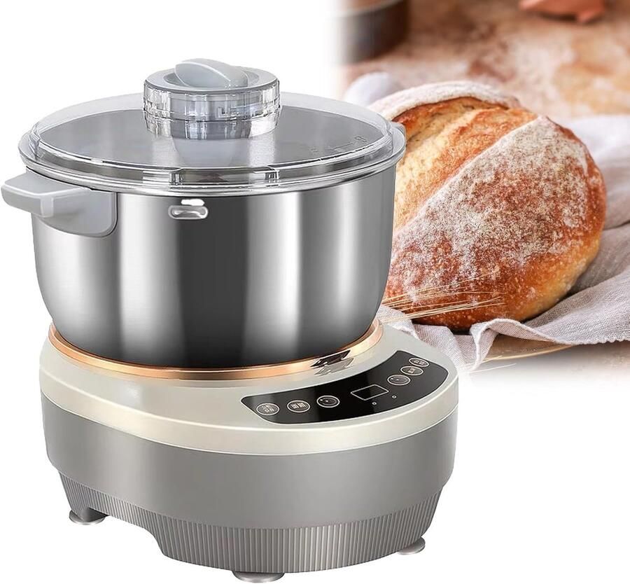 Deegmaker Met Fermentatie Roestvrijstalen Mixer Brood Bakken Thuis Constante Temperatuur Fermentatie 5 Liter Capaciteit Zilver