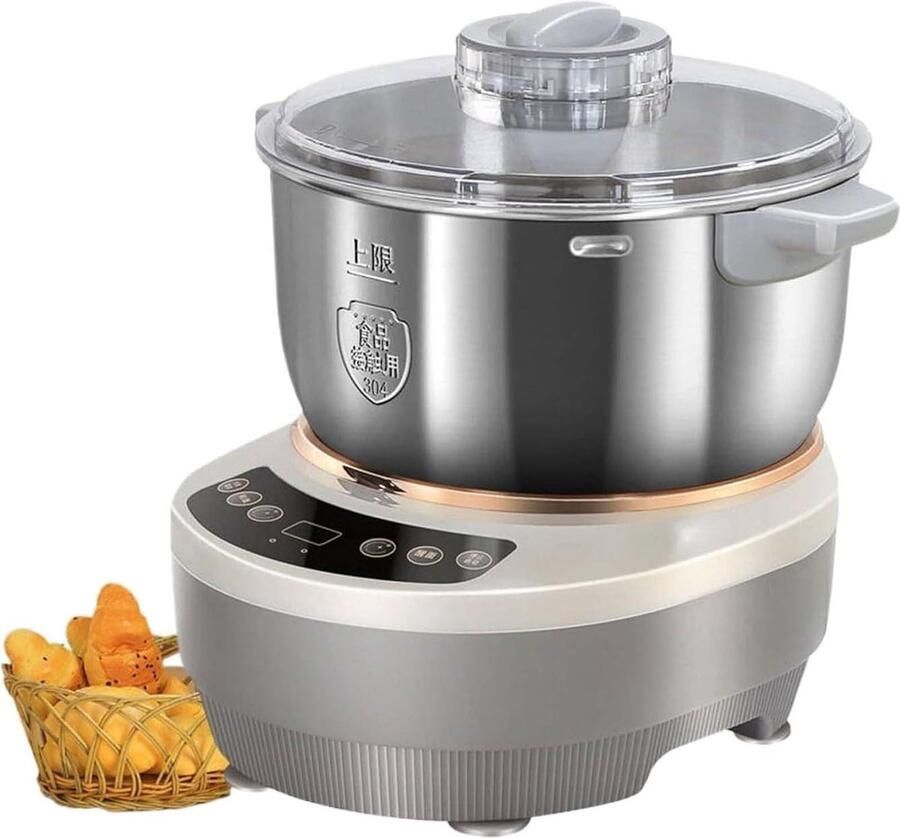 Deegmenger Keukenmachine Brood Bakken Met Fermentatiefunctie 5L Capaciteit Grijs