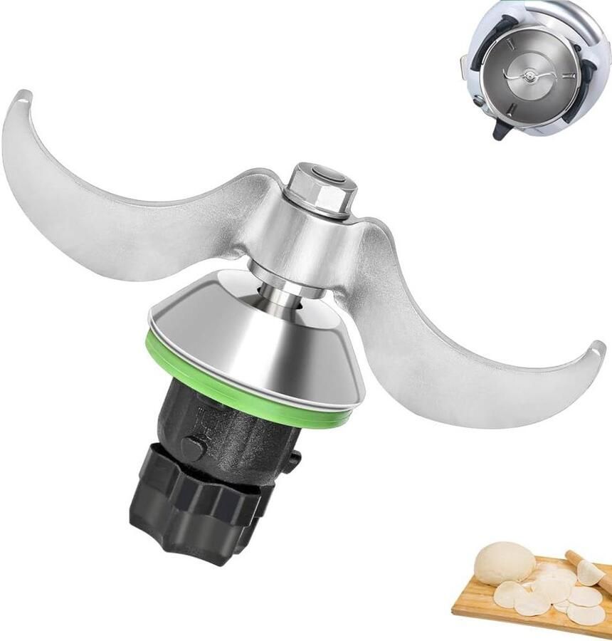 Deegmes voor keukenmachine reserve mes Thermomix TM5 TM6 messen snelle reiniging deegresten