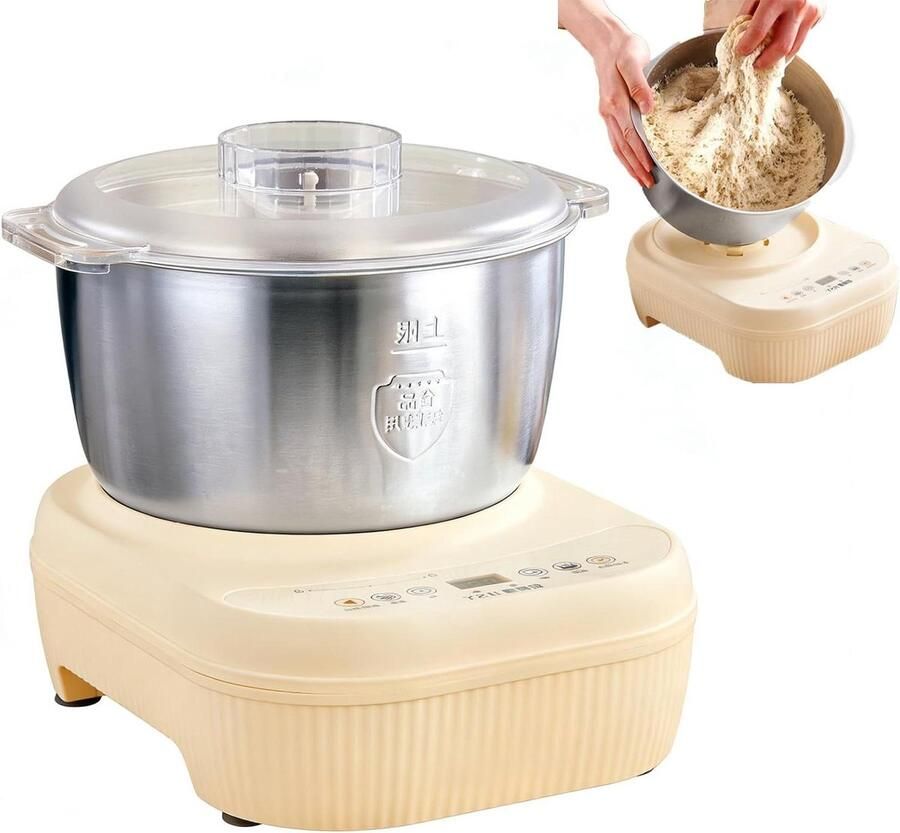 Deegmixer Deegmaker Kneedmachine Brood Bakken Geïntegreerde Rijsmachine 5L Kom Zilver