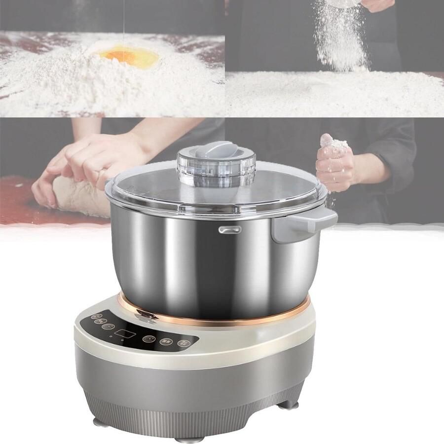 Deegmixer Huishouden Keukenmachine Garde Brood Bakken Constante Temperatuur Fermentatie 5 of 7 Liter Zilver