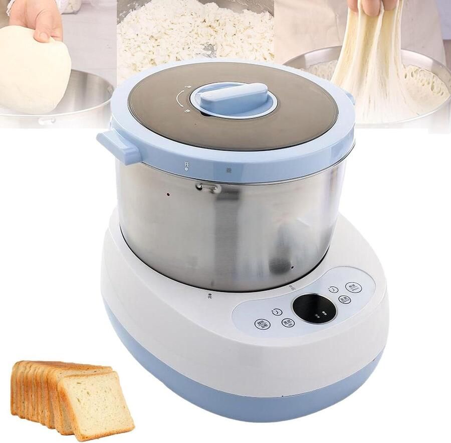 Deegmixer Kneder Keukenmachine Brood Bakken Constante Temperatuur Gisting 5L Kom Blauw