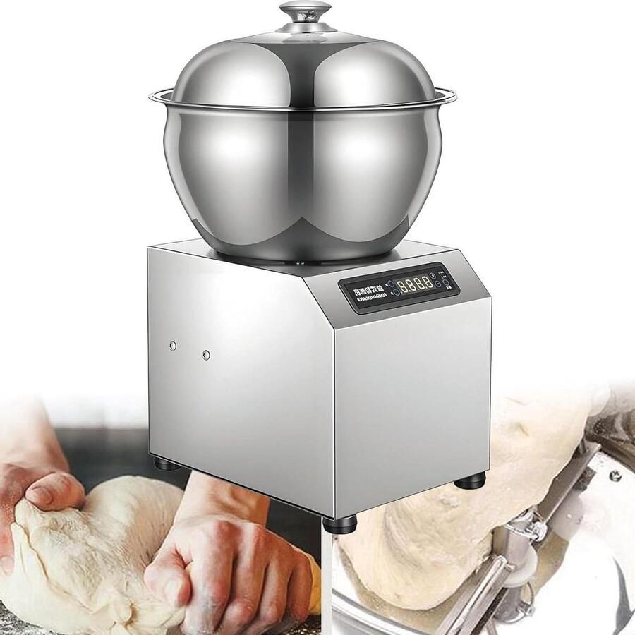 Deegmixer Keukenmachine Bakken en Mixen Krachtige Kneedfunctie 8 kg Capaciteit Zilver