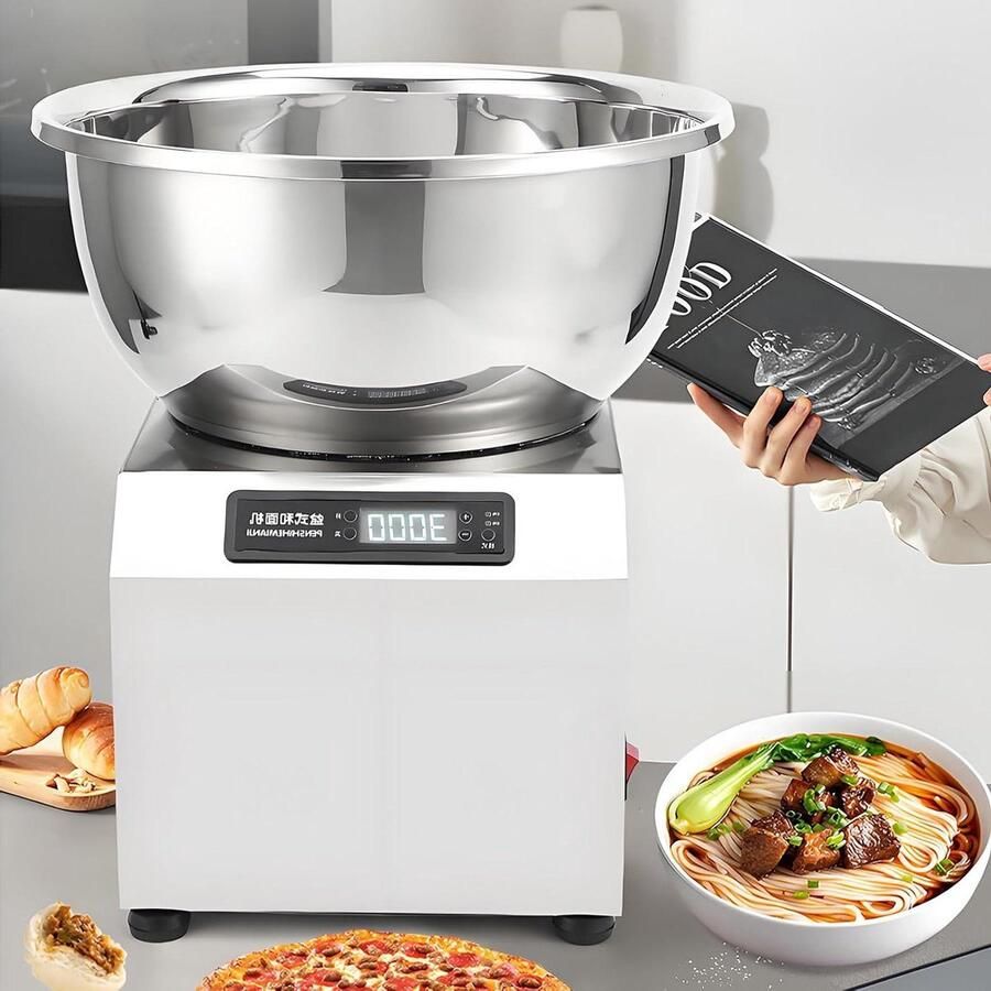 Deegmixer Keukenmachine Bakmachine Professioneel Bakken Grote Capaciteit 3 kg Zilver