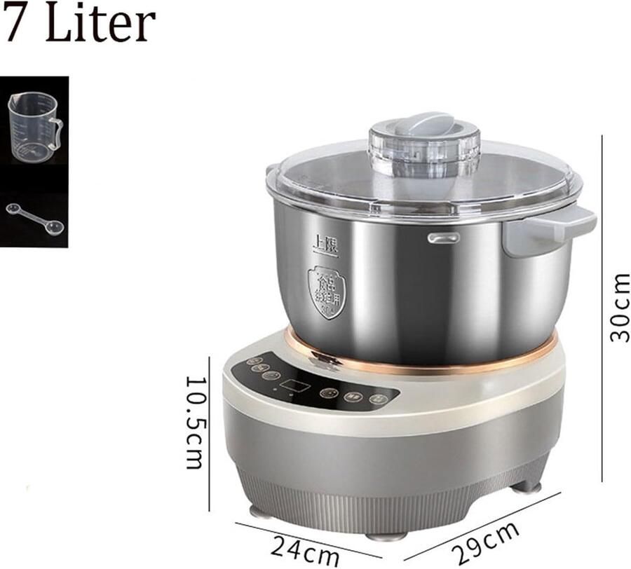 Deegmixer Keukenmachine Broodmaker Kneedmachine Thuis Bakken Automatische Fermentatiecontrole 7 Liter Capaciteit