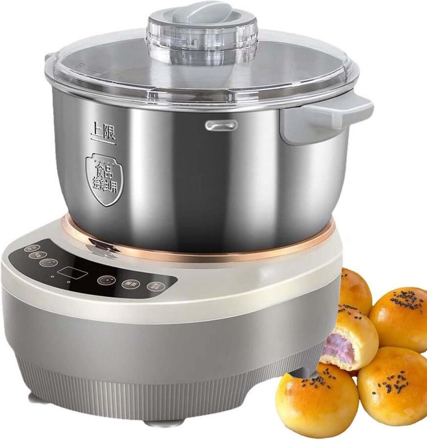 Deegmixer Keukenmachine Kneedmachine Professioneel Bakken Met Fermentatiefunctie 5L of 7L Zilverkleurig