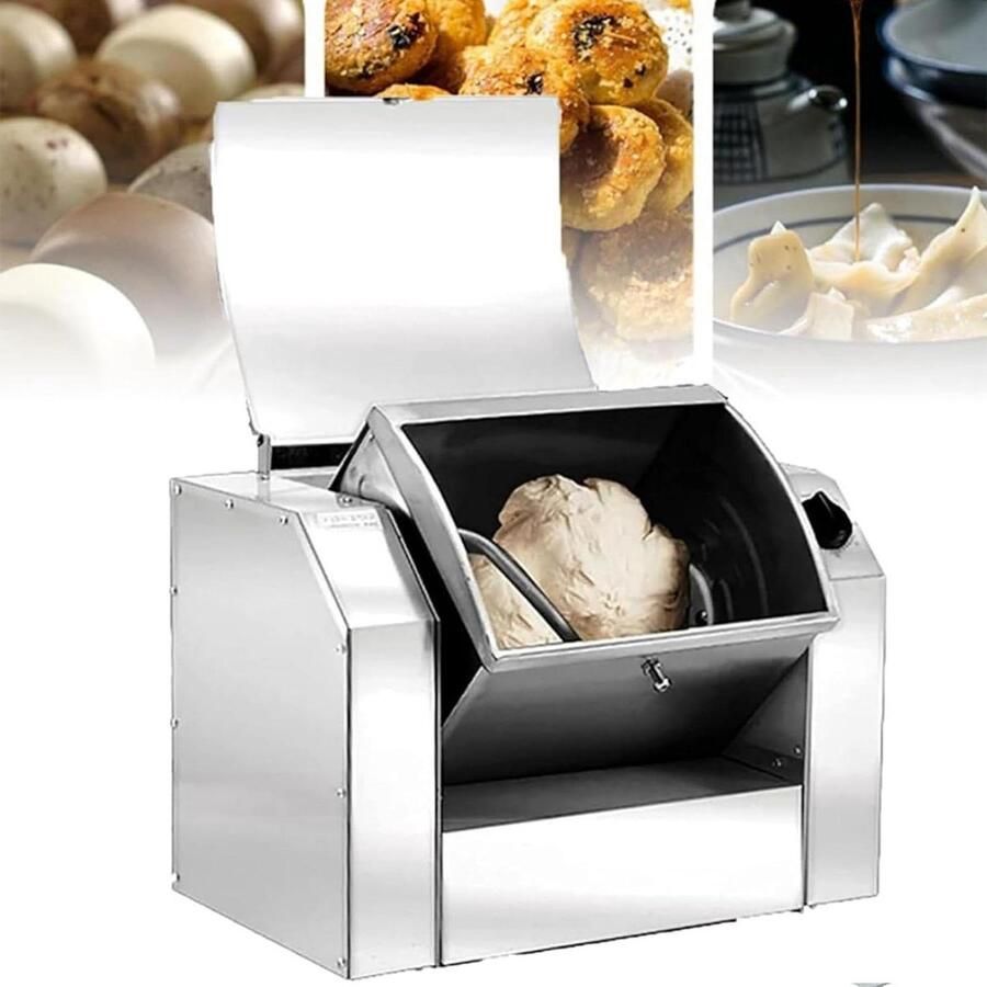 Deegmixer Keukenmachine Kneedmixer Bakken Deeg Maken Roestvrij Staal Kantelbaar 3 kg Zilver
