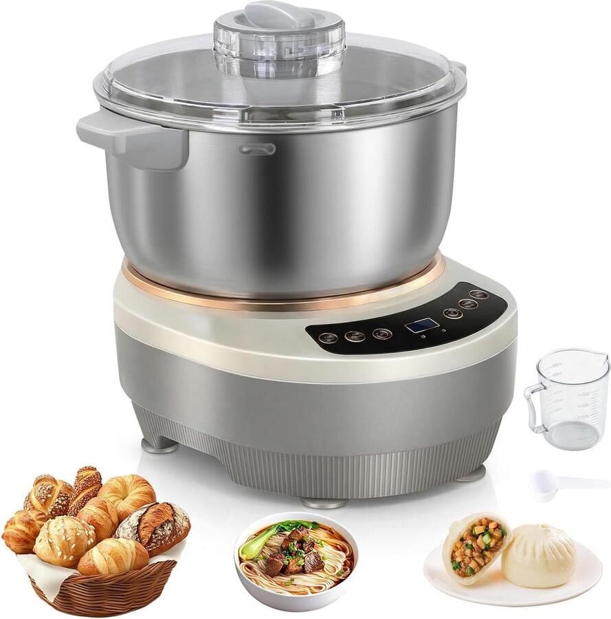 Deegmixer Keukenmixer Kneedmachine Brood Bakken Thermostatische Gisting 7 Liter Wit