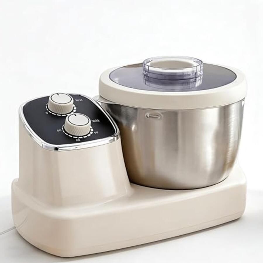 Deegmixer Kneedmachine Keukenmachine Brood en Pizza Maken Geïntegreerde Bewijsmodus 7 Liter Wit
