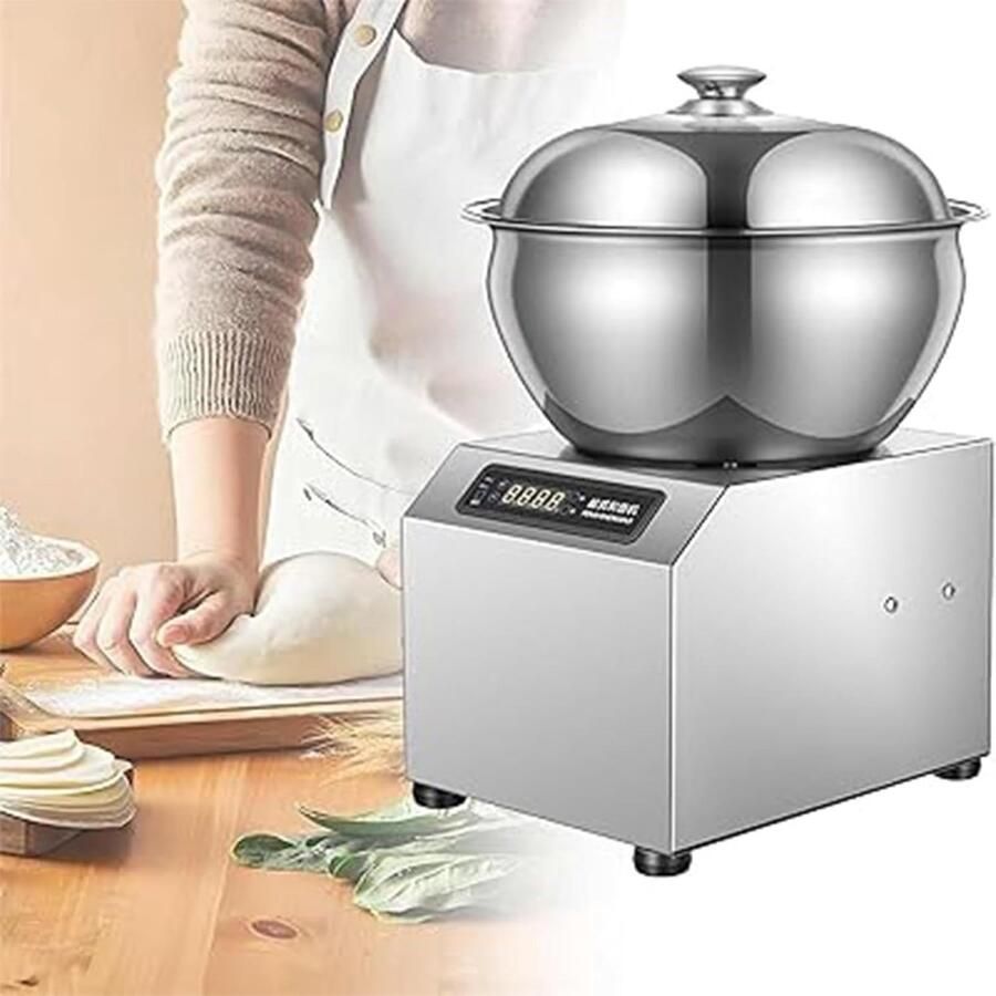 Deegmixer Roestvrij Staal Professionele Mixer Bakken En Koken Krachtige Motor 1800W 5L Capaciteit Zilver