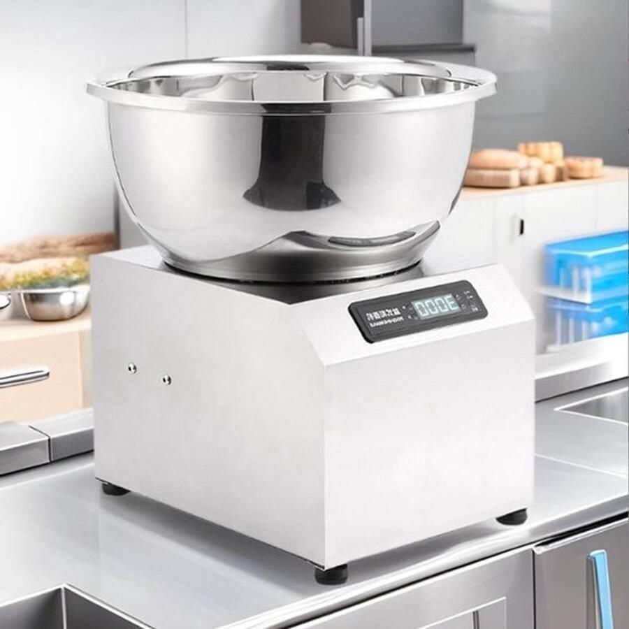 Deegmixer Spiraal Kneedmachine Keukenmachine Brood Deeg Maken Vooruit en Achteruit Functie 3 kg capaciteit Zilver