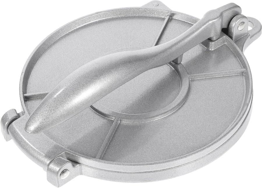 Deegpers Tortilla Maker Banketpers Tortilla Pers Zelf Tortilla's Maken Antiaanbaklaag Vaatwasserbestendig 650 Gram Zilver