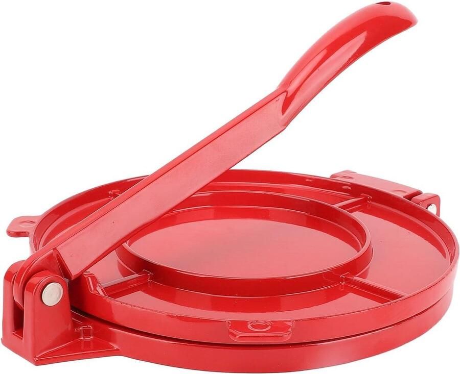 Deegpers Tortilla Maker Platbrood Maken Aluminium Legering 25 cm Zilver