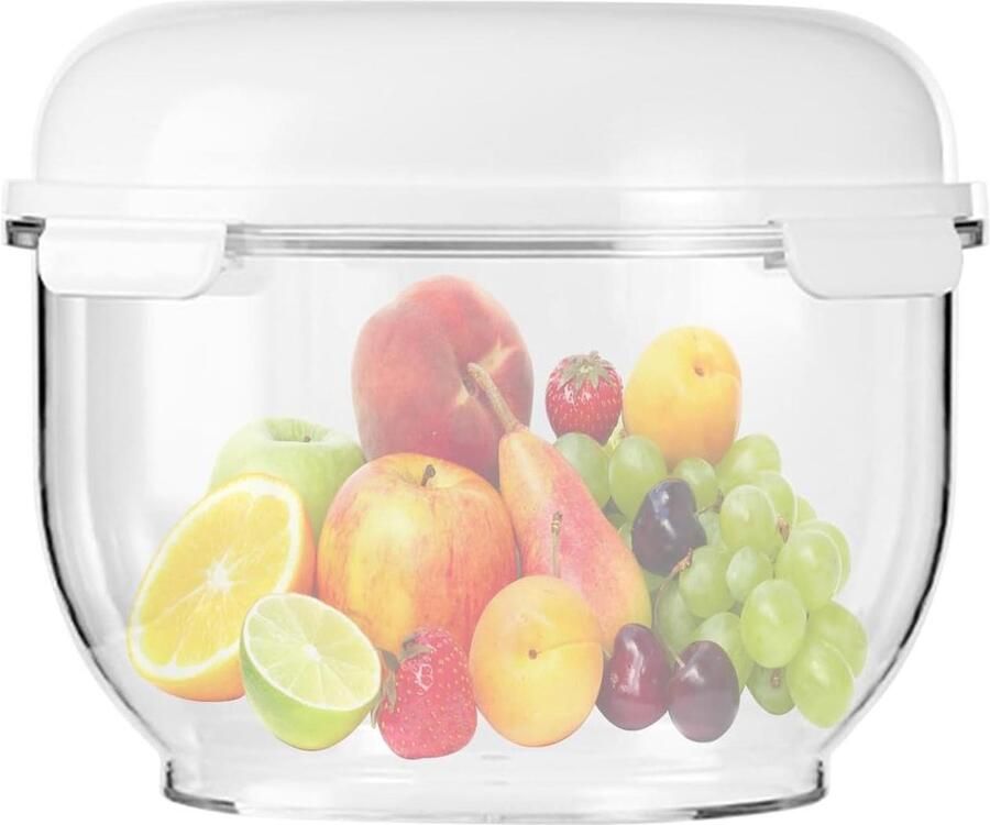 Deegrijscontainer Deegdoos Pizzadoos Brood Bakken Antiaanbaklaag 3 Liter Transparant