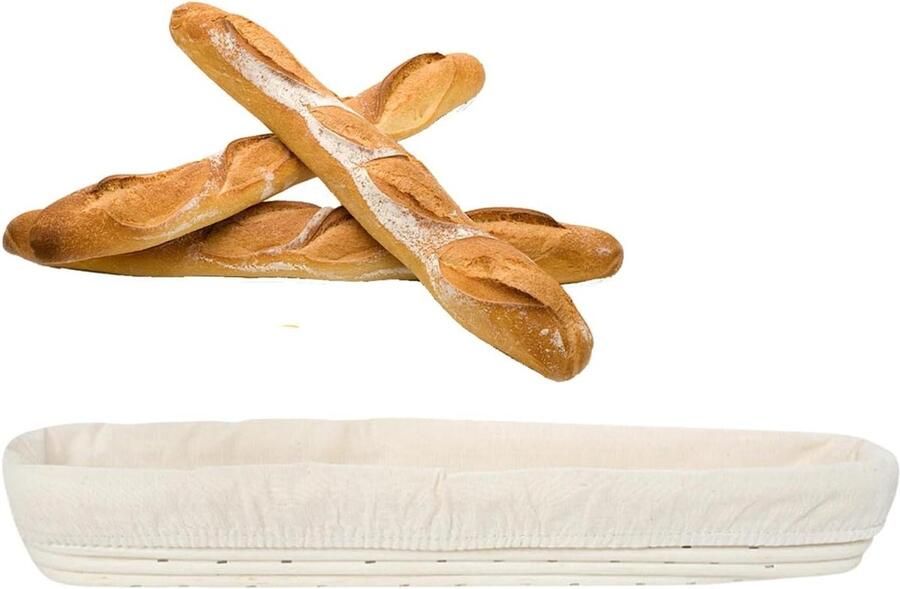 Rijsmand Brood Banneton Deegmand Brood Bakken Thuis Natuurlijk Rotan Materiaal 43 x 9 x 5.5 cm