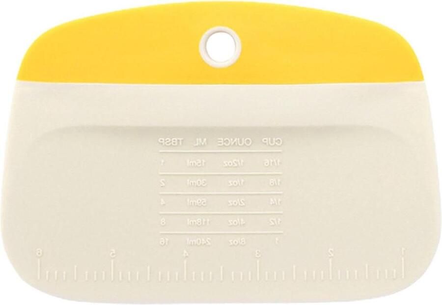 Deegsnijder Keuken Taartsnijder Pizzasnijder Bakken Deeg Verdelen Nauwkeurige Schaal 15 x 10.2 cm Geel