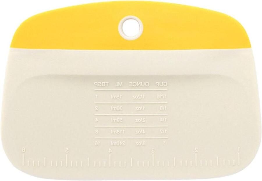 Deegsnijder Keuken Taartsnijder Pizzasnijder Bakken Deeg Verdelen Nauwkeurige Schaal 15 x 10.2 cm Geel