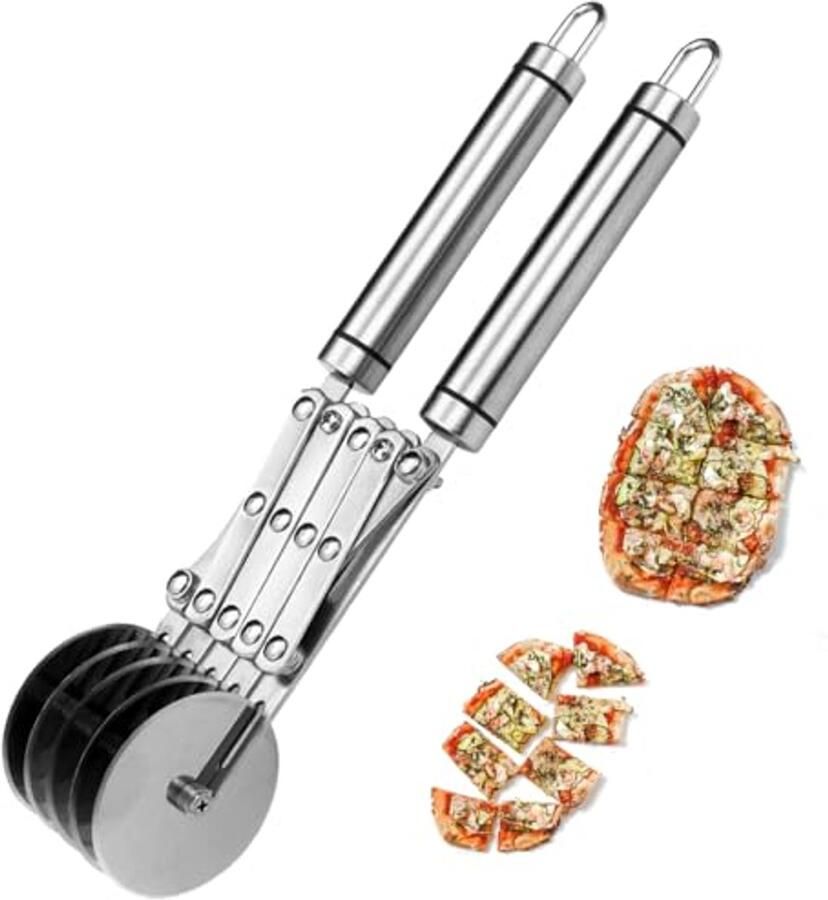 Deegsnijder met 5 wielen voor gebak pizza en pasta