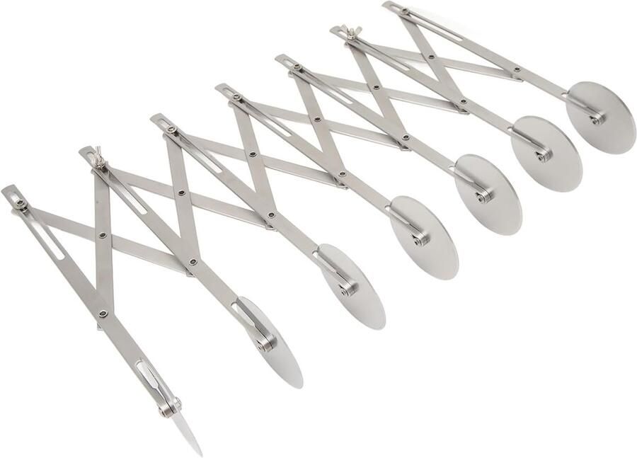 Deegsnijder met Wielen Taartsnijder Pasta Snijder Bakken en Koken Verstelbare Breedte 7 Wielen