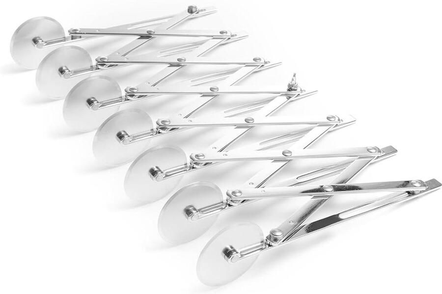 Deegsnijder Repensnijder Gebak Maken 7 Snijwielen Instelbaar 13-125mm Zilver