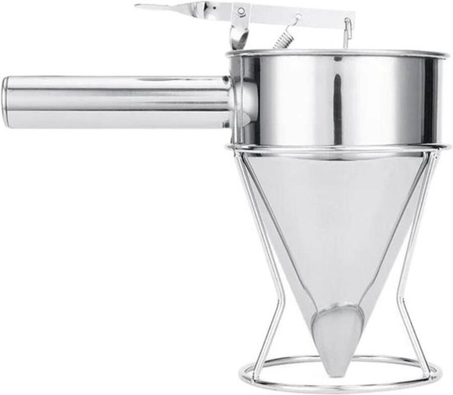 Deegverdeler Trechter Beslag Dispenser Bakken Maken Schone Uitgieting 600 ml Zilver