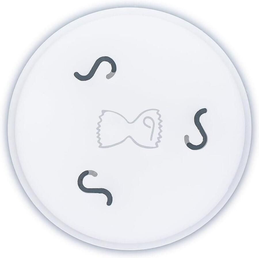 Deegwareninzet Pastamaker Schijf Zelf Pasta Maken POM-C Materiaal 56 mm Diameter Zwart