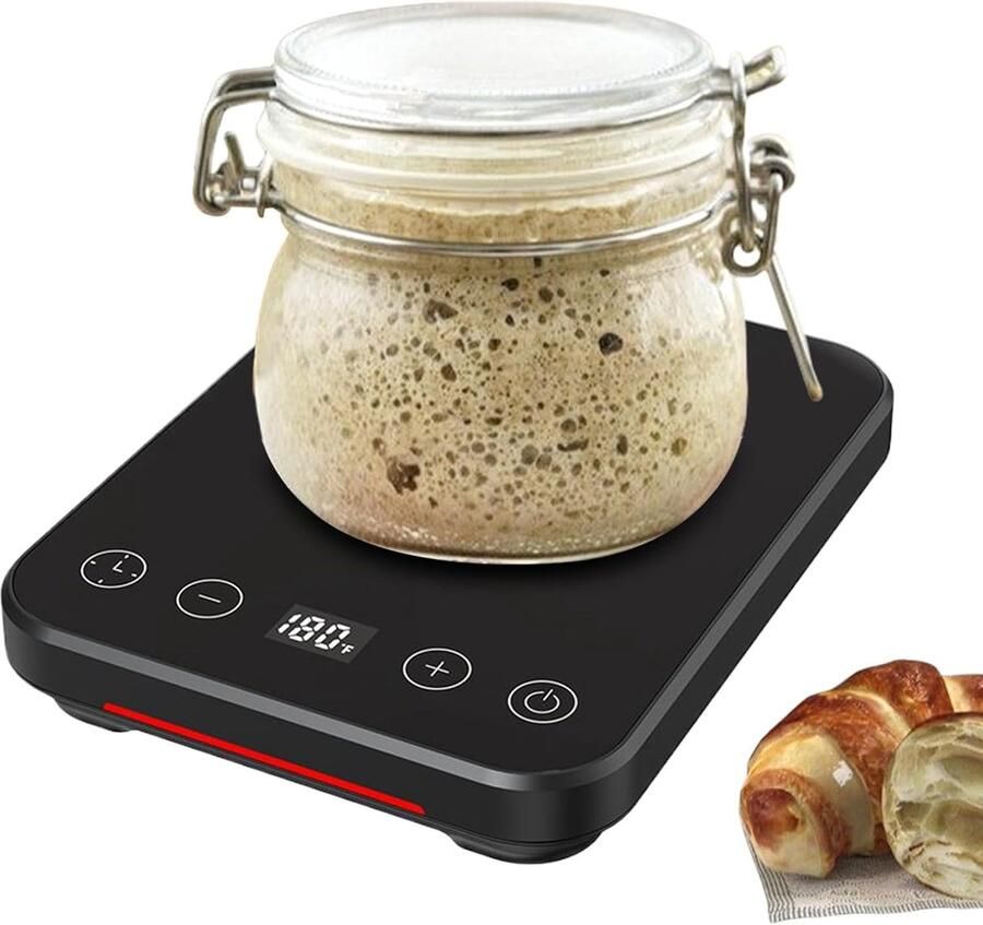 Deegwarmer Keuken Gaarelement Kookmat Bakken Brood Automatisch Aan Uit 15 x 11.7 cm Wit
