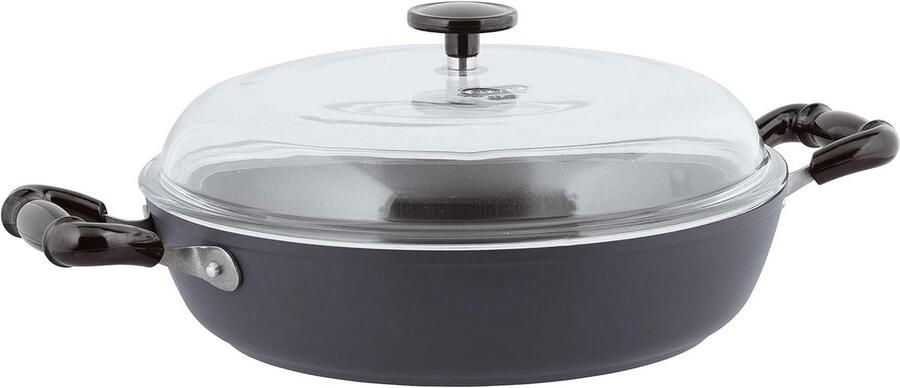 Degelijke Aluminium Sauteerpan 28 cm Grijs